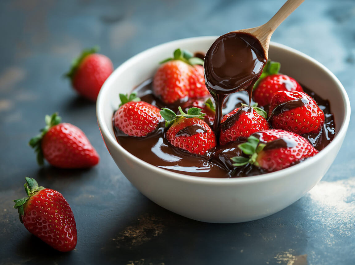 Erdbeeren in Schokolade 