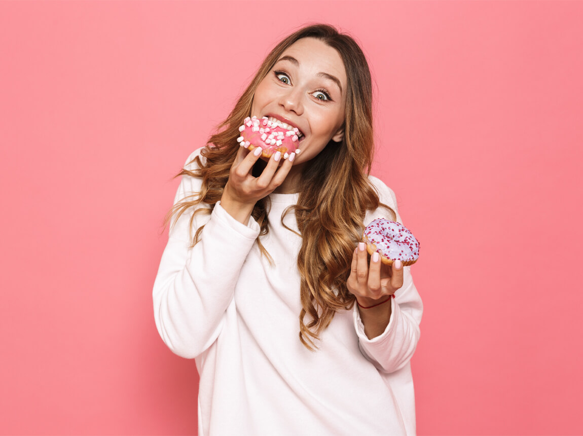 Frau – Süßigkeiten 