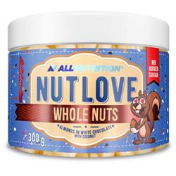 Nutlove Wholenuts - Mandeln in weißer Schokolade mit Kokos