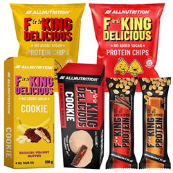2x Fitking Delicious Protein Chips + 2x Fitking Protein Snack Bar 40g +2x Fitking Cookie