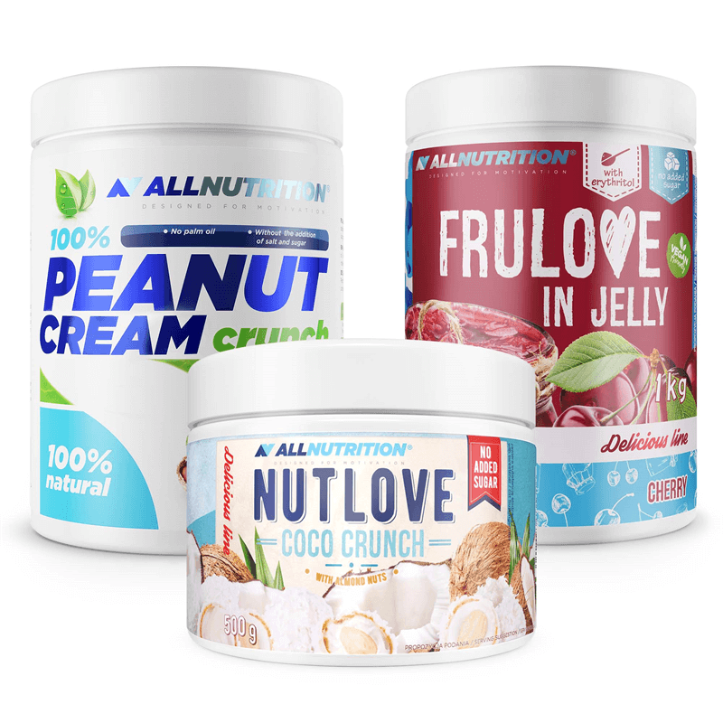 ALLNUTRITION Frulove in Jelly cherry 1000g+Nutlove Coco Crunch 500g+Peanut Cream 1000g