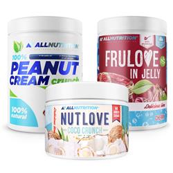 Frulove in Jelly cherry 1000g+Nutlove Coco Crunch 500g+Peanut Cream 1000g