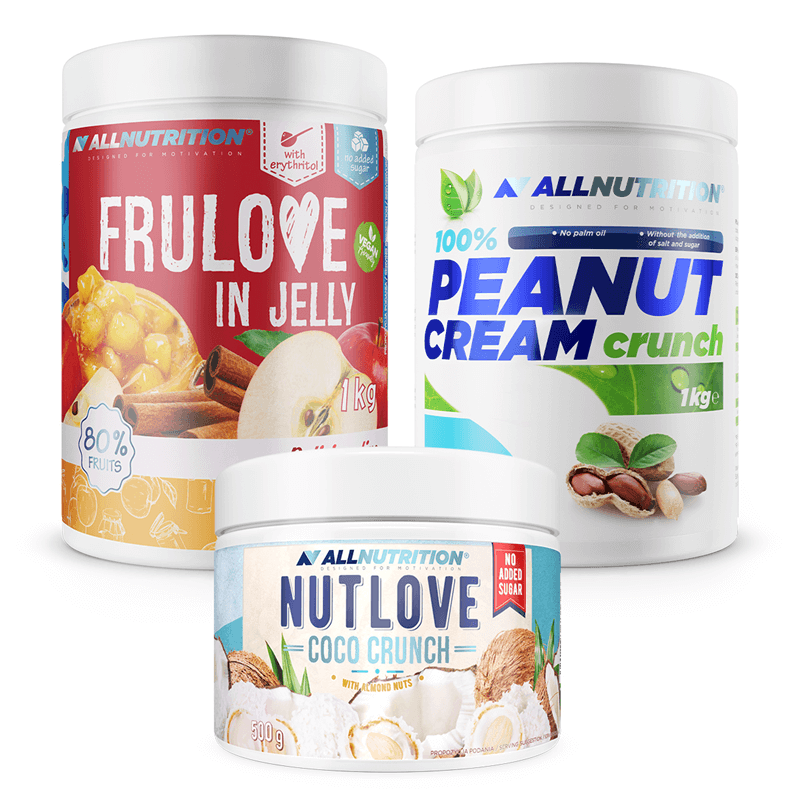 ALLNUTRITION Frulove in Jelly 1000g+Nutlove Coco Crunch 500g+Peanut Cream 1000g
