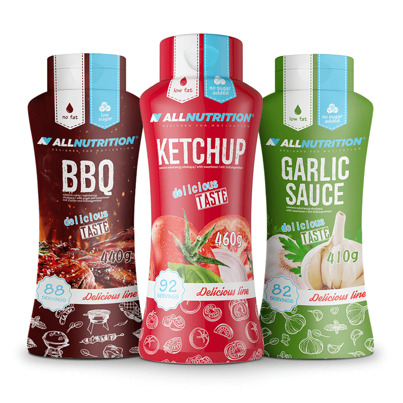 ALLNUTRITION Sauce BBQ + Sauce Ketchup + Sauce Garlic