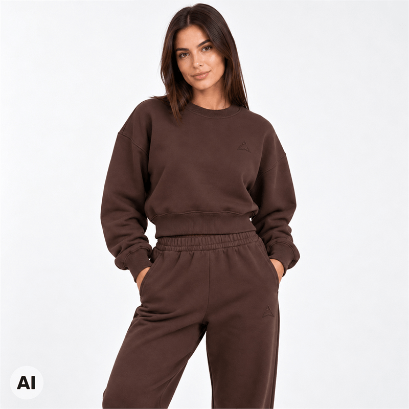 Allwear Damen-Sweatshirt Cozy Club Brown